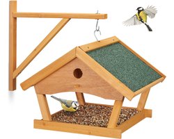 voedertafel hangend - tuinvogels - kleine vogels - 35 x 42,5 x 40,5 cm - muur