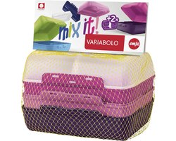 Voedselbewaardozen set van 4 - stapelbaar en veelzijdig in gebruik - roze