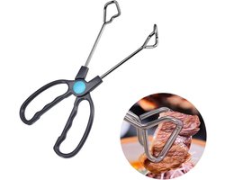 Voedseltangen - Vleestang-serveertang- keuken tang-grilltang-keukentang rvs- Keukentang-keuken kookgereedschap - voor steak, wafel - Keuken Tangen - Barbecue Tangen- Multifunctionele Rvs Voedsel Serveertang Vergrendeling Voedseltangen Klem-25cm