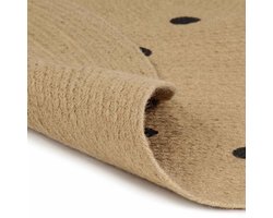Voerkleed | Tapijt | Kleed handgemaakt met print polkadot 90 cm jute