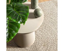 Voerkleed | Tapijt | Kleed ZIZUR room binnen en buiten 200x200 cm jute look