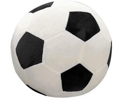 Voetbal Pluche Kussen - Zachte Voetbal Speelgoed - Kinderen Binnen Spelen - Zachte Pluche Vulling - 45 cm - Zwart-Wit