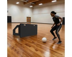 Voetbal Rebounder Board Zwart 100*40cm Opvouwbare Draagbare Voetbal Muur Met 2 Hoeken Rebound Voor Passen Schiet Training