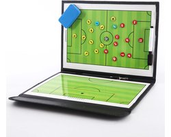 Voetbal Strategiebord - Trainersbord Tactiekbord - Team Coaching - Dubbelzijdig Opvouwbaar - 30 x 23 x 3 cm - Zwart