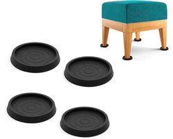 Voetbescherming 6,4 cm - Ronde rubberen meubelbekers - Antislip - Vloerbescherming voor meubels - ShopVlot