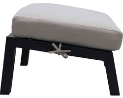 Voetenbank Bezano | Off White/Matt Black | Aluminium