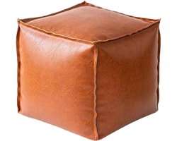 Voetenbank met opbergruimte - Zetel kruk - Ruimte Organiseren - Waterdicht ontwerp - 40 cm - Oranje