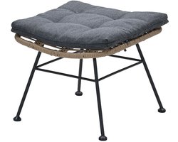 Voetenbank voor Luna/Libelle - natural rotan - mystic grey