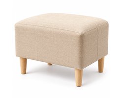 Voetenbankje - 61x42x41 cm - beige