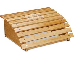 voetensteun bureau - met voetmassage rollers - ergonomisch - bamboe