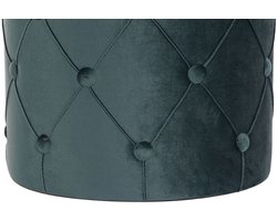 Voetensteun DKD Home Decor 36 x 36 x 44 cm Polyester Fluweel Hout MDF