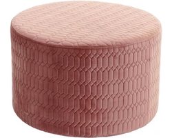Voetensteun DKD Home Decor Roze Polyester Modern (55 x 55 x 30 cm)