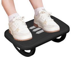 Voetensteun Onder Bureau - Verstelbaar Voetenbankje - Comfortabel Zitten - Met Massage Roller - 37.5 x 23 x 12cm - Zwart