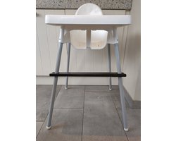 Voetensteun zwart voor IKEA ANTILOP kinderstoel - 100% hergebruikt eikenhout