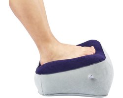 Voetkussen Voetsteun Ontspanning voor Vliegtuigen Kantoor Huis Reizen (Kleur: Grijs+Blauw)