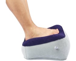 Voetkussen Voetsteun Ontspanning voor Vliegtuigen Kantoor Huis Reizen (Kleur: Grijs+Blauw)