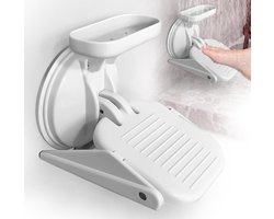 Voetsteun Badkamer Douche - Voetenbank met zuignap Geschikt -Zuignappen - Pedicure Voetsteun - Beensteun - Opklapbare Voetpedaal Scheersteun - Voetenbankje Verstelbaar - Anti Slip Foot Rest