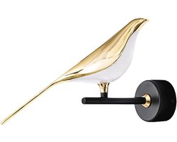 Vogel Wandlamp - Nachtlampje Kunst - Sfeerverlichting Creëren - Verstelbare Hoek - 29x24x18.5 cm - Wit