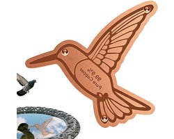 Vogelbad Schijf - Koperen Kom - Vogels Verwelkomen - Vuilvrije Zone - 12 x 12 cm - Koperkleurig