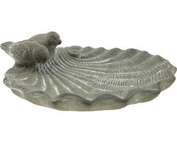 Vogelbad / Vogel Voederschaal - Schelp - Steen - 25 x 23 cm