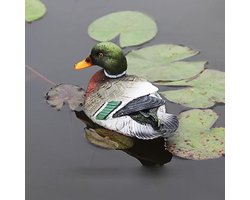 Vogelbeeld voor de tuin - Drijvende decoratie voor vijver en zwembad met kunsthars sculptuur