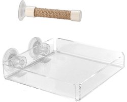 Vogeldouche Baars, Window Mount Bad Stand Met Poep Tray Voor Vogels