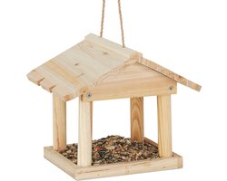 Vogelhuis Hangend Tuin-Balkon Onbehandeld Hout Klein Vogelhuisje Beschilderen Natuurlijk.