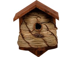 Vogelhuisje/nestkastje bijenkorf - Tuindecoratie nestkast vogelhuisjes