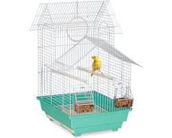 vogelkooi klein - binnen - met accessoires - kanariekooi - 50x42,5x33,5 cm