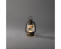 Vogellantaarn LED bruin met timer 3x AAA Konstsmide