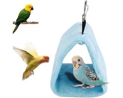 Vogelnest hangende kooitent - Pluche hangmat voor vogels - Winter huisdier speelgoed - Zacht bed voor papegaaien en parkieten - Warme hangmat voor vogels - Geschikt voor hamsters - Grijze - Zacht speelgoed voor parkieten