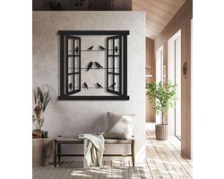 Vogels muurdecoratie - Wanddecoratie - Deco - Zwart - Hout - Decoratie - Art - Muurdecoratie - Line art - Wall art - Wandborden - Bohemian - kerst - kerstcadeau - wandecoratie woonkamer - kerstgeschenk