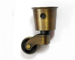 Vogueing Tool Castor wielen Swivel massief messing wiel schroef stijl montage - antieke vintage cup type 1 stks universele meubels wielen voor banken - tafels - stoelen - meubelaccessoires
