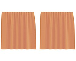 Voile gordijnen met roedezakken 2 st | Raamgordijn terracotta