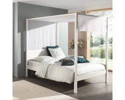 Voile voor hemelbed Charlotte 140cm katoen - wit