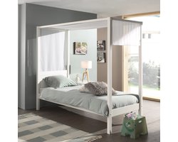 Voile voor hemelbed Charlotte 90cm katoen - wit