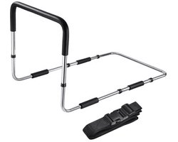 VOKA Bedbeugel - Verstelbaar Bedsteun - Extra lang / stabiel - Bedhekje - Bedrek - Lange versie - Bed Beugel - Tot 150 kg. - Uitstaphulp bed - Uitval bescherming - Matras Bedhulp - Transferbeugel