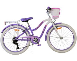 Volare Lovely Kinderfiets - Meisjes - 24 inch - Paars - 7 Versnellingen