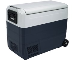 Volkstool® V60 Cool Freeze Box 60L - Elektrische Compressor Koelbox Dual Zone - Koelen en Vriezen (Self-Organising) met Twee Zones - Extra Slim Handvat en Compacte Wielen - Met Digitaal Display - Werkt op 12V en 230V - Eenvoudige Bediening