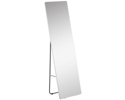 Volledige Spiegel 45x37x158,5cm Zilver Glas Wandspiegel Staande Spiegel Kleedspiegel Voor Slaapkamer en Woonkamer