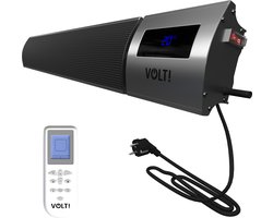 VOLT I-Red Terrasverwarmer - 3000W - Infrarood Heater - Terrasheater - Wifi - Ecostand - IP44 - 185CM - Zwart