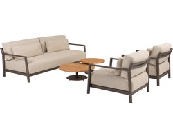 Volta Capresi stoel bank loungeset 5 delig teak terre 4 Seasons Outdoor