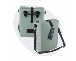 Voltano Fietstas 16L – Mint Groen – Enkele Pakaftas – 100% Waterdicht - Met Schouderband - 47x26x13 cm