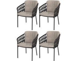 Volterra lounge balkonset 2-delig licht bruin wicker