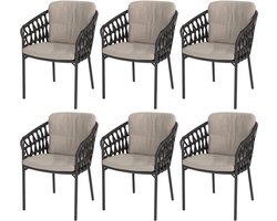 Volterra lounge balkonset 4 delig licht bruin wicker