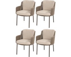 Volterra lounge balkonset 5-delig licht bruin wicker