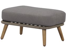 Volterra voetenbank licht bruin wicker