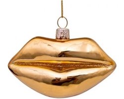 Vondels kerstbal Golden Lips