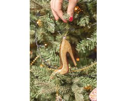 Vondels Kerstbal Pump Goud Glitter