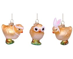 Vondels Paasdecoratie Set van 3 Paaskippen